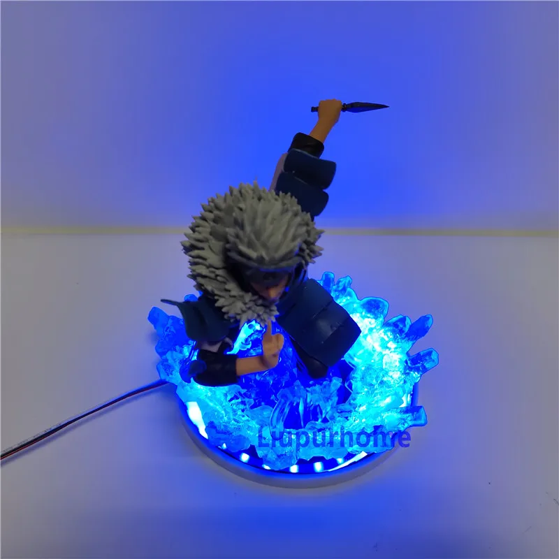 Аниме Наруто Senju Tobirama Led 3D ночной Светильник Lampara Наруто Senju Tobirama Синяя база Светодиодная настольная лампа для спальни домашний декор