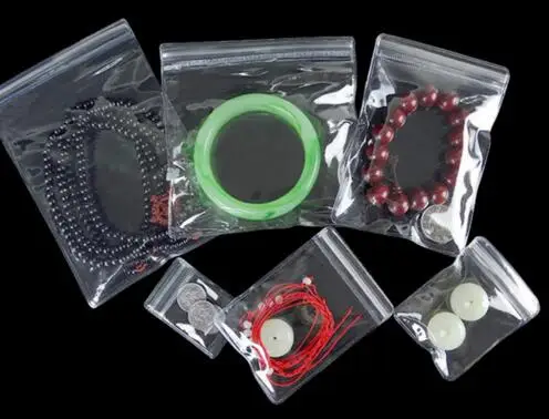 100 шт/партия, пластиковый пакет с прозрачным самозапечатывающимся Ziplock, анти-окисление, пакет для упаковки, украшения из ПВХ мешочек ручного изготовления