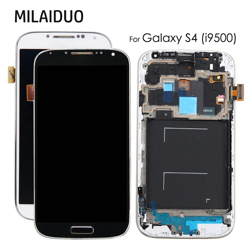 ЖК дисплей для Samsung Galaxy S4 GT I9505 I9500 i337 кодирующий преобразователь сенсорного