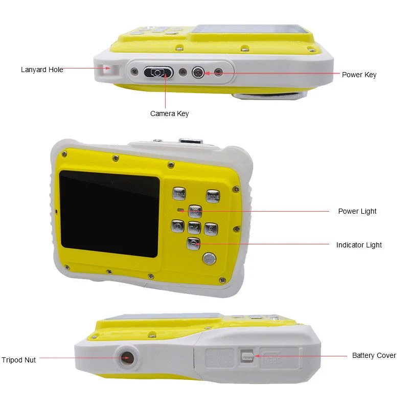 

Kids HD Waterproof Anti-drop Digital Camera with 2.0 Inch LCD Display IJS998