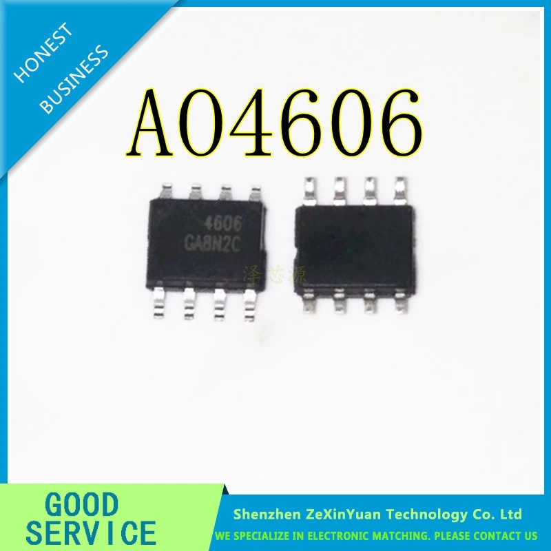 

20pcs/lot AO4606 4606 SOP-8 Complementary Enhancement Mode Field Effect Transistor