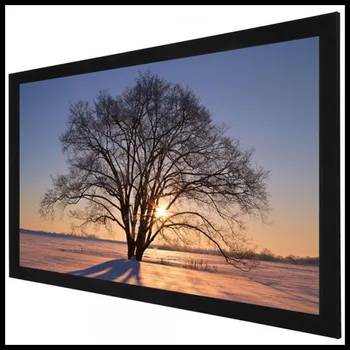 

F1WCW Homecinema 16:10 WidenScreen 4K Ultra HDR Black Velvet Fixed Frame Home Theater Movie Projection Screent, PVC Cinema White