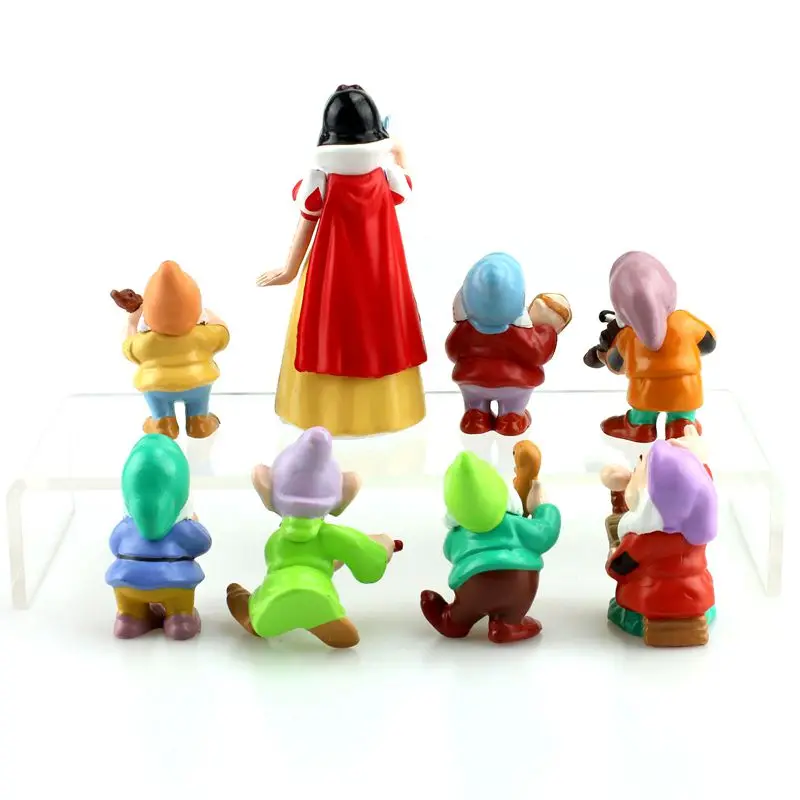 Игрушки из мультфильма Disney 8 шт./компл. 5 10 см Белоснежка и семь гномов ПВХ экшн