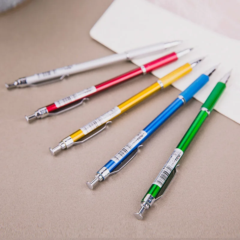 

High Quality Metal 0.5/0.7mm Metal Mechanical Automatic Pencil RedCircle Drafting Metal Pencil for professional Drawing Comic