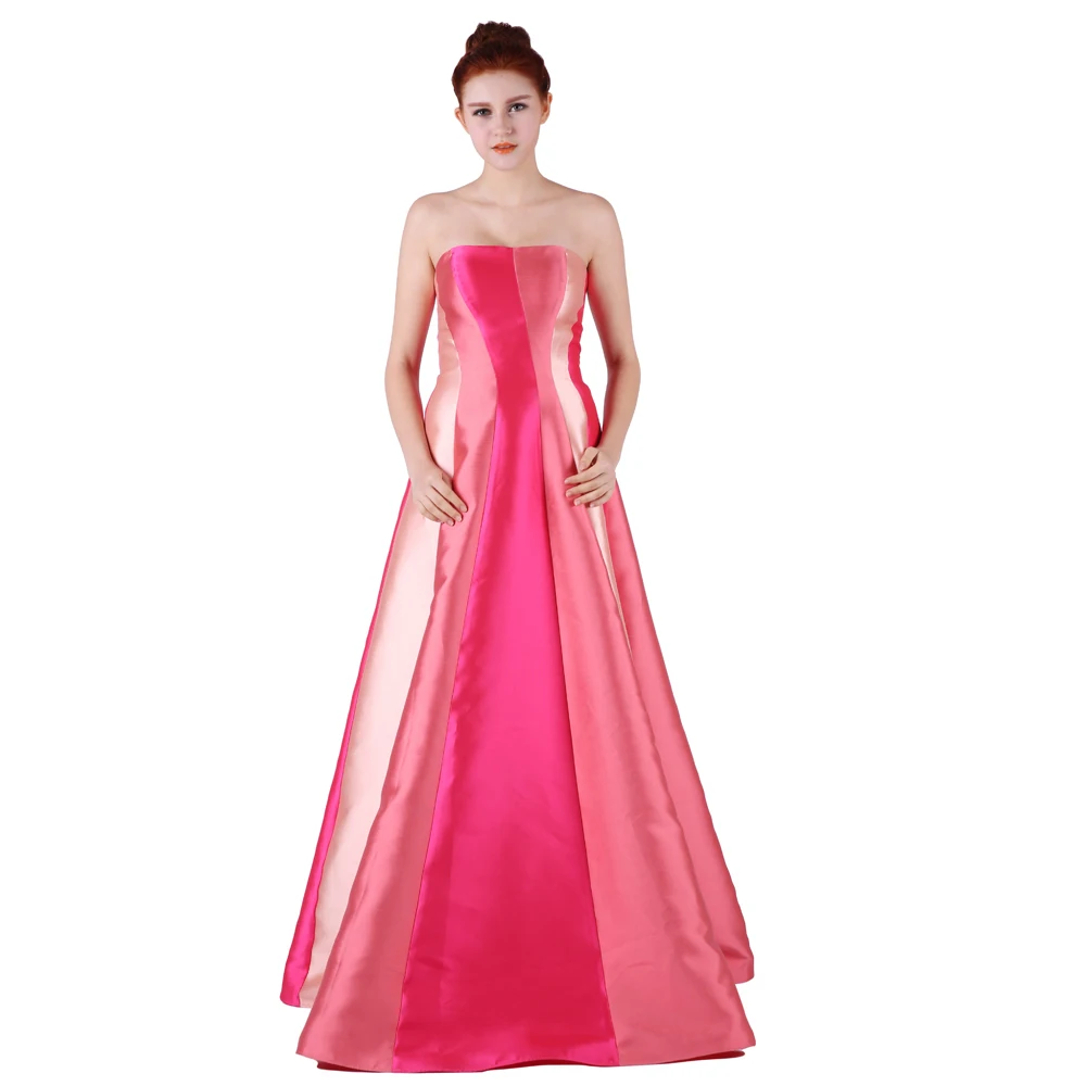 Finove A Line Dress Dresses Sleeveless Off The Shoulder Floor Length Satain Long Prom