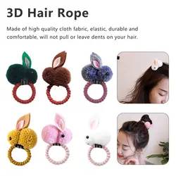 Корейская 3D веревка для волос для детей милый кролик девушки популярные аксессуары для волос, резинки милые трехмерные кроличьи волосы