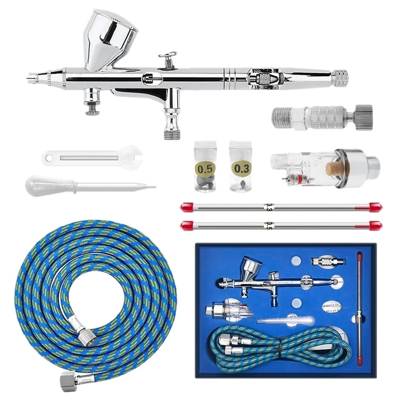 Mini Airbrush Airbrush Kit For Nails Makeup Airbrush For Cake Decorating 9Cc 0.2/0.3/0.5Mm Airbrush Set Painting Modelling Mini Airbrush Airbrush Kit For Nails Makeup Airbrush For Cake Decorating 9Cc 0.2/0.3/0.5Mm Airbrush Set Painting Modelling