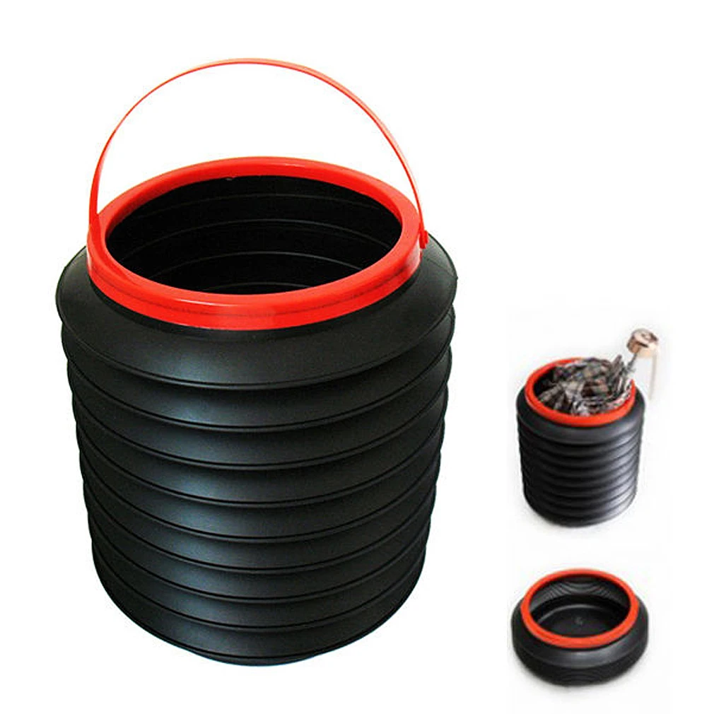 Black Plastic Foldable 4L Water Bucket ContaIner Boot Organizerin