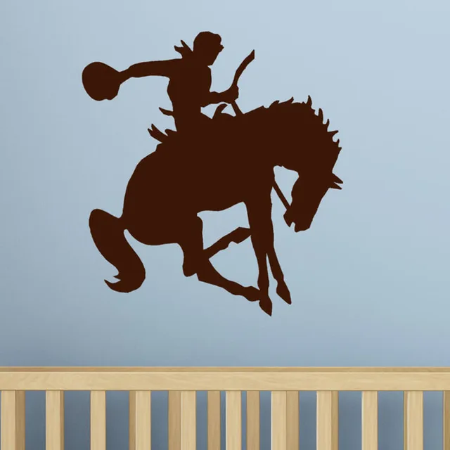 Zooyoo Cowboy Horse Wall Decal Sticker Kids Western Decor Home Zooyoo Cowboy Horse Wall Decal Sticker Kids Western Decor Home Decoration Living Room Bedroom Wallpaper