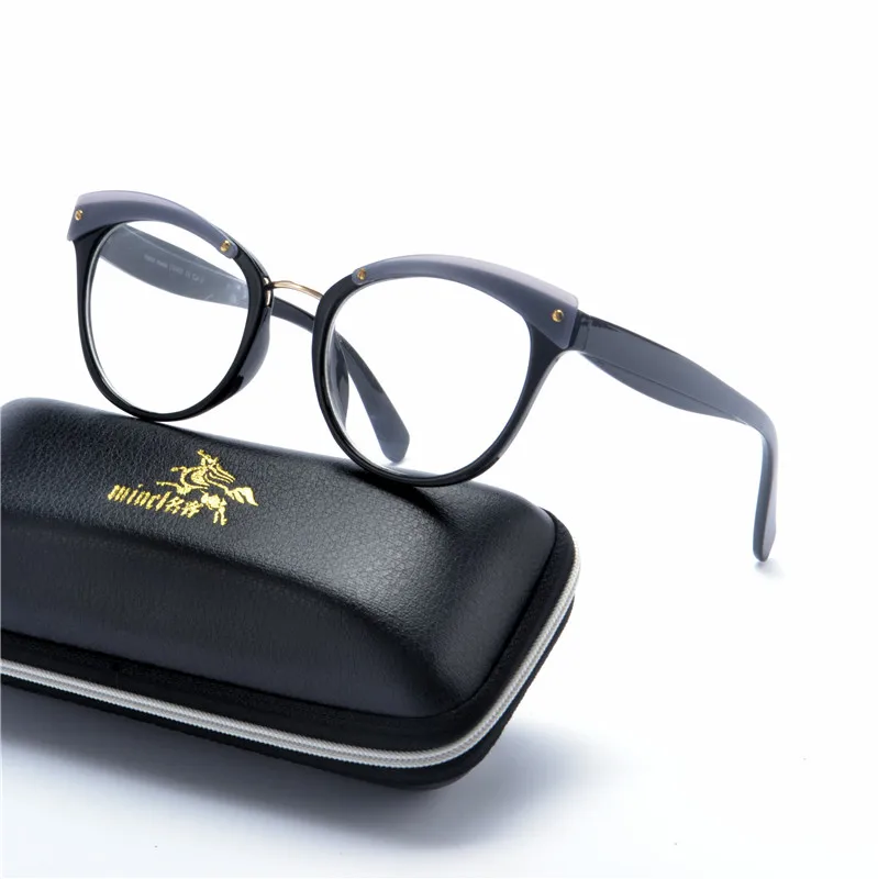 0,5~-6,0 диоптрий Ретро близорукие очки для студентов близорукость очки для женщин и мужчин TR90 сверхлегкие очки близорукие очки NX - Цвет оправы: black-300