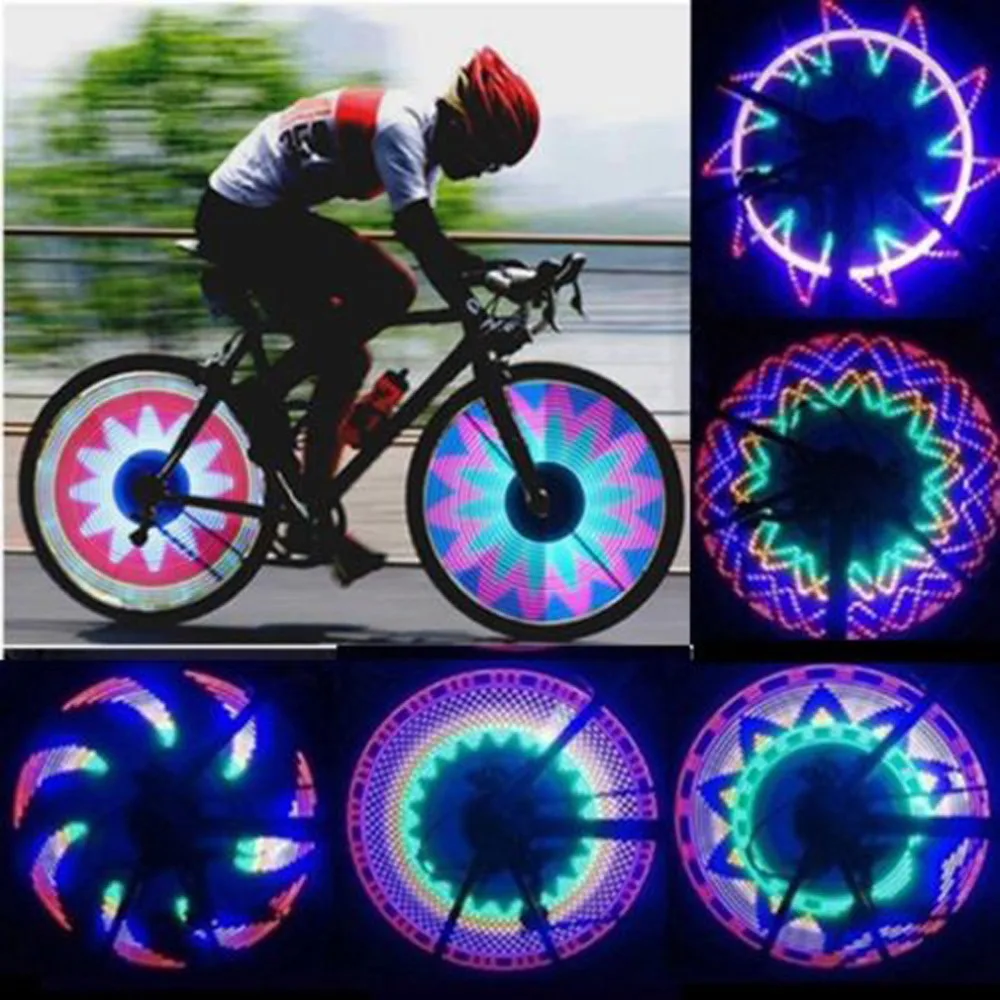 Flash Deal New Arrival Colorful Bicycle Lights Bike Cycling Wheel Spoke Light 32 LED 32-pattern Waterproof free shipping 2