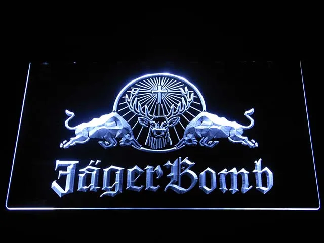 Светодиодный неоновый светильник a233 Jagermeister Jager Bomb Bull Wine|sign|sign ledsign neon |