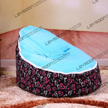

FREE SHIPPING baby seat with 2pcs light blue up cover baby bean bag baby beanbags fabric sofa chairbean bag seat baby seat