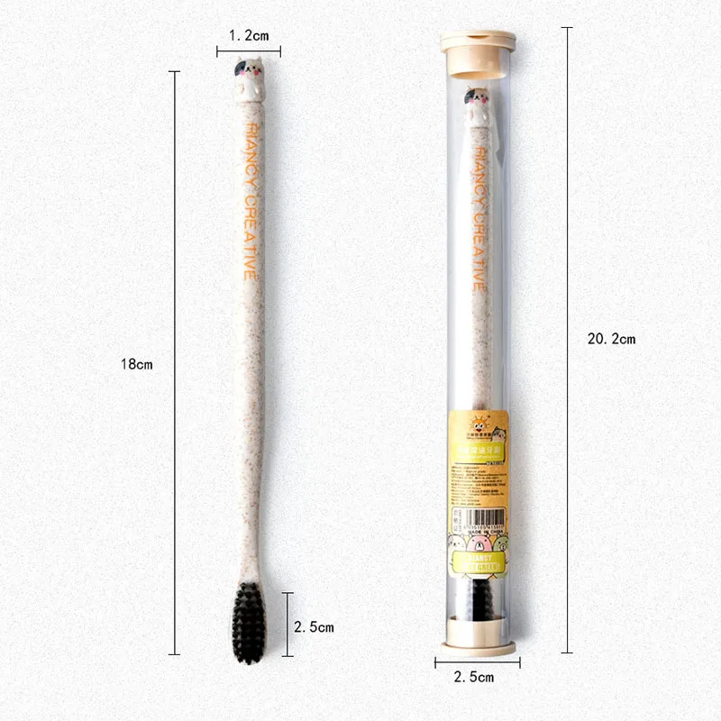 Прямая Поставка взрослые дети экологически чистые бамбуковые чашки для Зубная щётка природный уголь низкая углеродный нейлоновый Защита окружающей среды деревянная зубная щетка "Радуга"