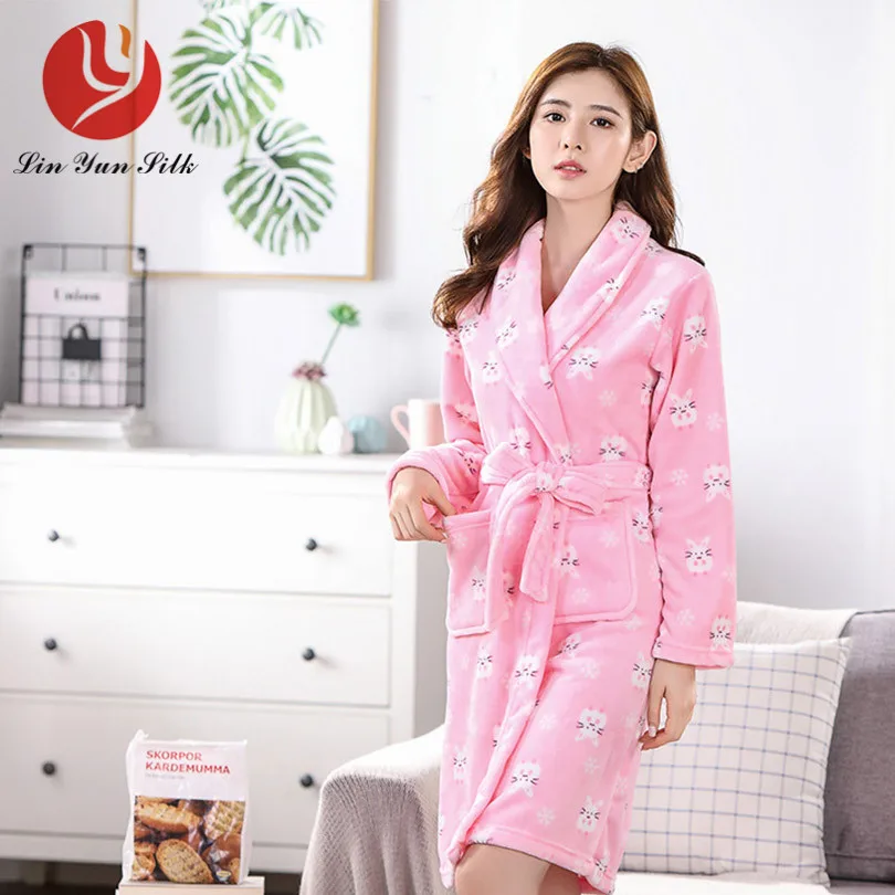 Women Robes Winter Autumn Warm Homewear Home Sleepwear Lounge Robes
