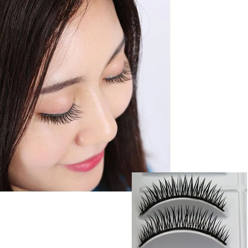 

YOKPN Natural Long Fashion Lashes Soft Black Terrier False Eyelashes Cross Thick Messy Curl Eyelash Reusable Eyelashes 10 Pairs