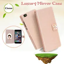 Fashion Luxury Mirror Cover For ZTE Blade GF3 GF 3 High Quality Silk Leather Case For ZTE GF3 Covers Smart Phone Protective Bags
