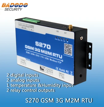 

2G GSM GPRS 3G RTU multi I/O port remote terminal S270 with 2AIN+DIN+Relay Output+APP supports Modbus TCP, TCP/UDP protocol