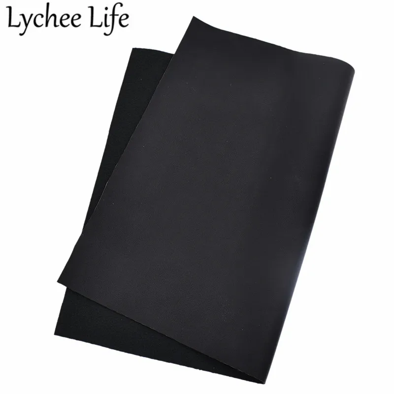 Lychee Life A4 мягкая гладкая искусственная кожа ткань сплошной цвет 29x21 см искусственная ткань DIY ручной работы швейная одежда декоративные принадлежности - Цвет: 1