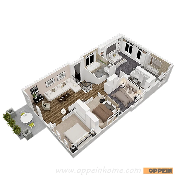 встроенный дом Современная вилла мебель OP15-Villa01 | Мебель