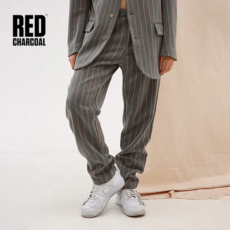 Red Charcoal 2018S/S Stripe Casual Suit Pantsin Suit Pants from Men's