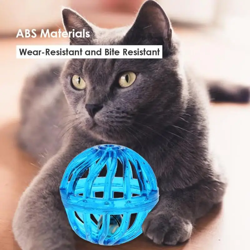 18 шт./компл. пластиковые кошки полые шарики с колокольчиками котенок звук погремушка интерактивная игрушка