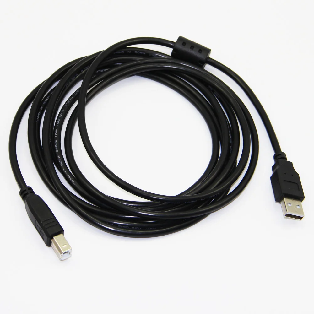 USB 2.0 Printer Cable Type A Male to Type B Male Foil+Braided(inside)+PVC Shielding 30cm 50cm 1m 1.5m 1.8m 3m 5m Black