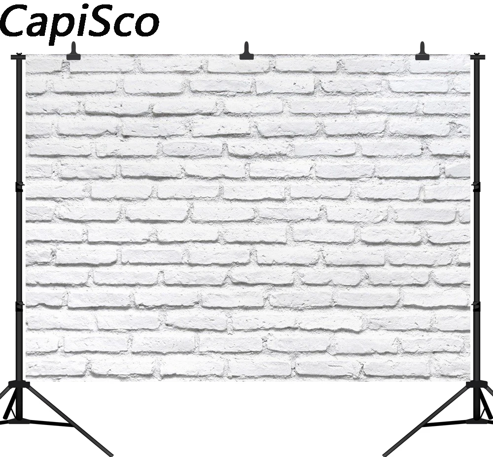 

Capisco Computer printed Photo Background Wedding Photography Backdrops for photo studio white brick wall Backdrop