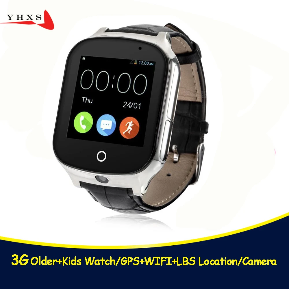 

Smart Safe 3G WCDMA Remote Camera GPS LBS WIFI Location Tracker SOS Monitor Child Elder Kids Watch Wristwatch 1.54 Touch Screen