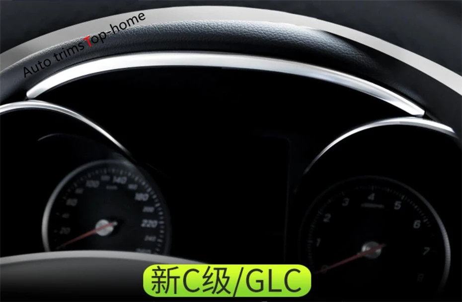 

Yimaautotrims Dashboard Up Edge Strip Cover Trim Fit For Mercedes Benz C CLASS W205 C200 / GLC X253 GLC 300 2015 - 2018 Interior