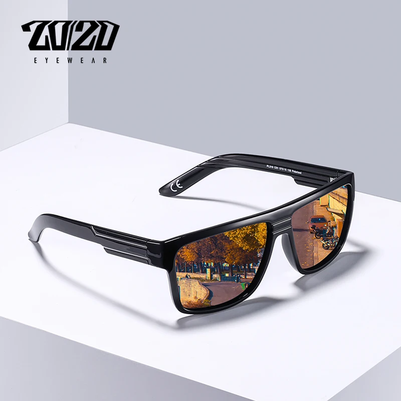 20/20 Brand New Classic Polarized Black Sunglasses Men Driving Sun