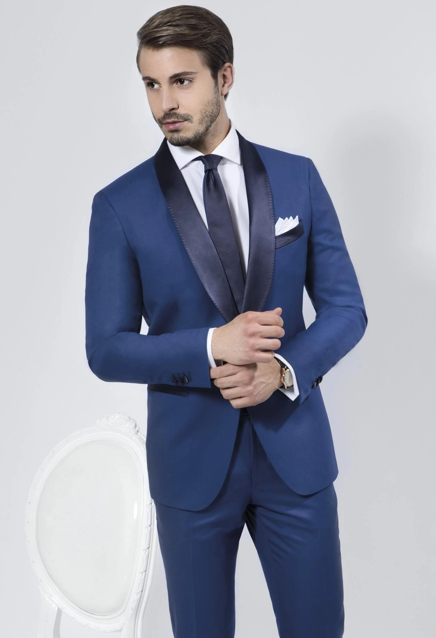 Trajes para hombre con pantalones smoking traje azul marino mantón de la solapa de de los trajes azul de la boda para hombre KO6006A|suit size|suit sportsuit outerwear - AliExpress