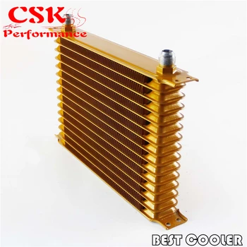 

Universal 15 Row AN10 Engine Transmission Trust Oil Cooler Black / Blue / Gold