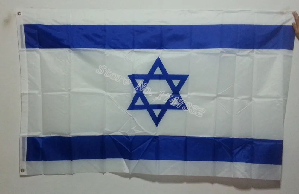 

Israel Asia National Flag All Over The World hot sell goods 3X5FT 150X90CM Banner brass metal holes