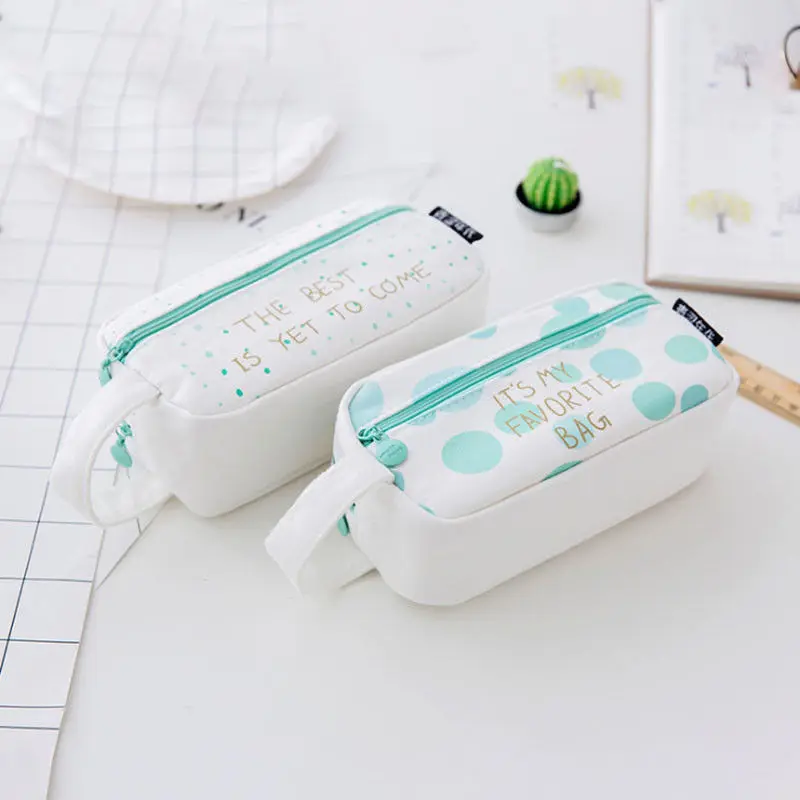 

1pc Cute Canvas Pencil Case Large Capacity Pen Box Stationery Papeleria Pencil Bag Storage for Girls Boys Office School Suplies