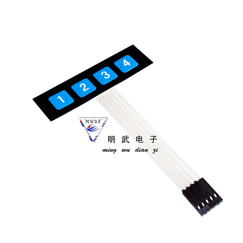 

1pcs 1x4 4 Key Matrix Membrane Switch Keypad Keyboard Control Panel SCM Extended Keyboard Super Slim for arduino