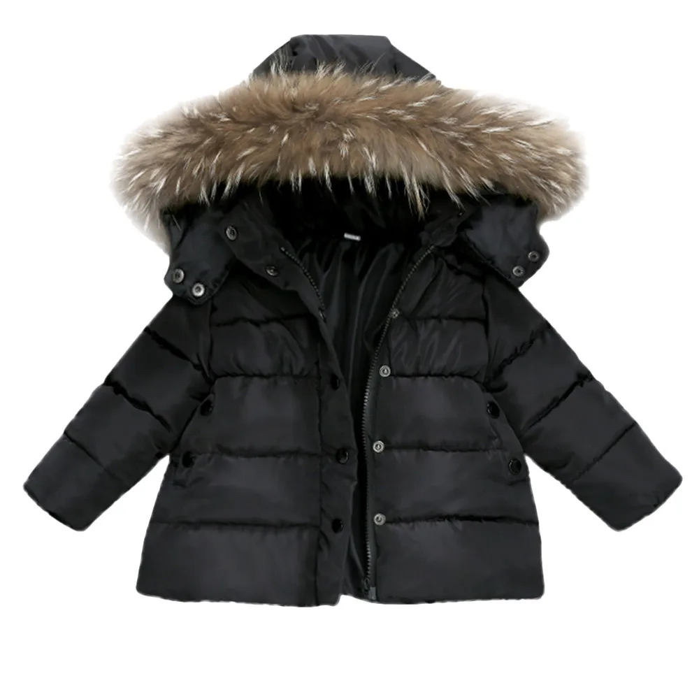 TELOTUNY/осенне-зимний теплый пуховик для маленьких девочек и мальчиков; Детский пуховик; осенне-зимняя теплая детская одежда; Z0830 - Цвет: Черный