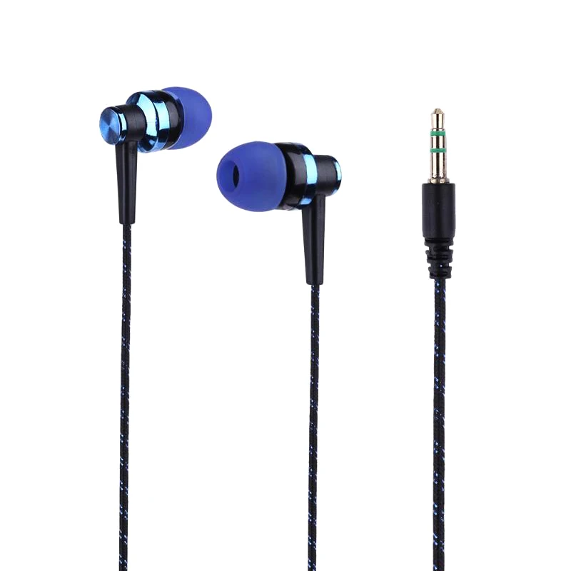 Проводные наушники с сабвуфером, плетеные канатные наушники-вкладыши ...