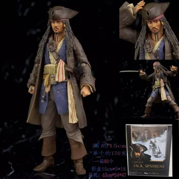 

15cm Pirates of the Caribbean Jack Sparrow BJD Figure Model Toys for Collection