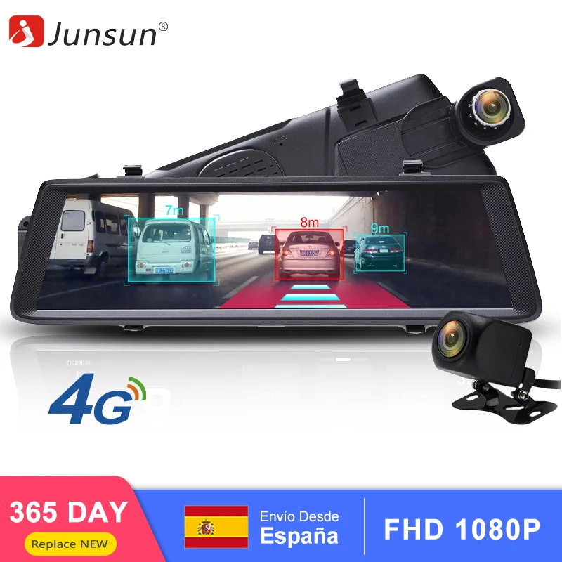 Junsun 4G ADAS Автомобильный видеорегистратор поток зеркало заднего вида FHD 1080 P Dash Camer