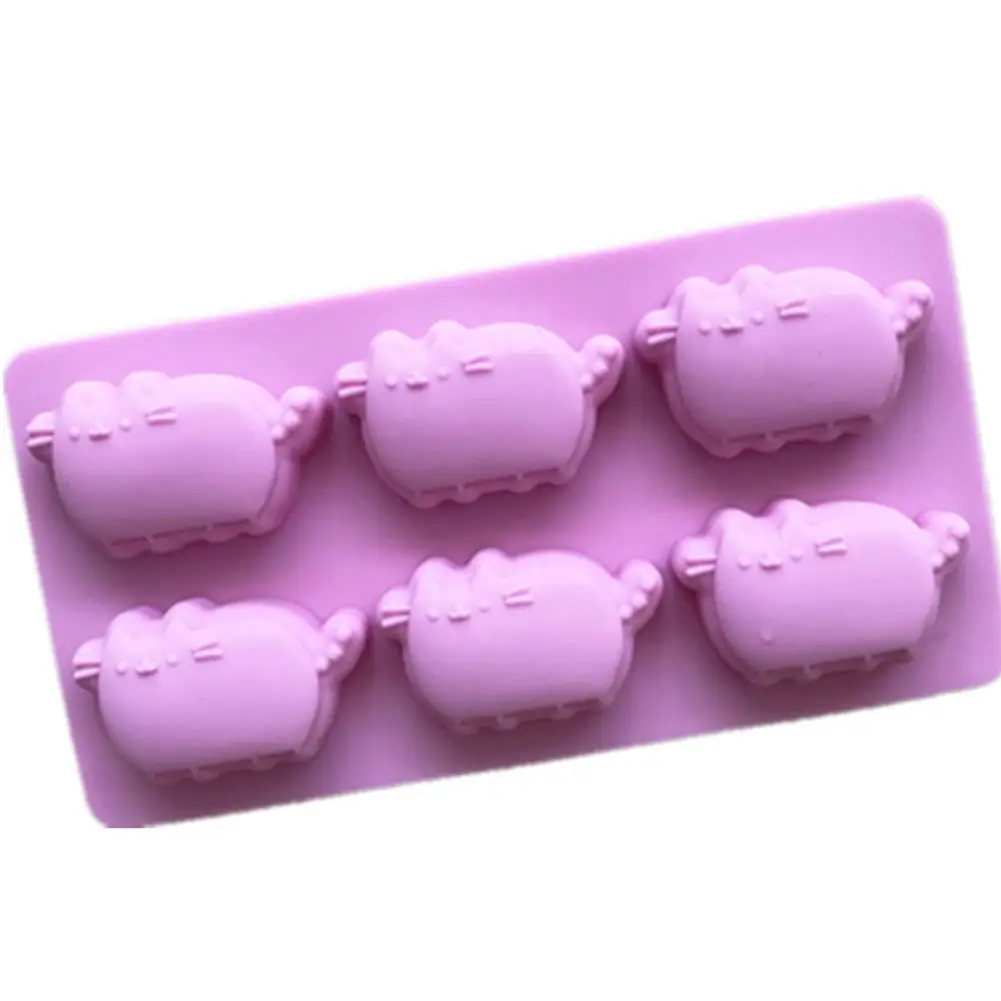 

3D Cat Cartoon Shape Mold Handmade Silicone Cake Mousse For Ice Creams Chocolates Pastry Art Pan Dessert Bakeware Random Color
