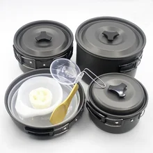 18pcs Portable Cookware Outdoor Picnic Cooking Set Camping Hiking Tableware Multifunctional Pot Frying Pan Bowl vilead outdoor tableware pot camping 2 3 people picnic pan tourism tableware outdoor camping hiking cooking set cookware pan