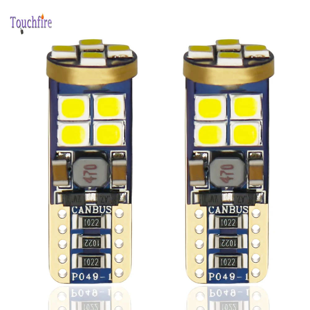 2 шт. Автомобильные светодиодные лампы Canbus T10 W5W 194 168 12 светодиодов 3030SMD