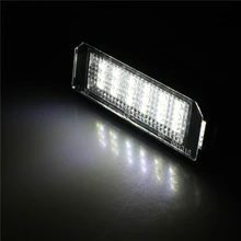 1 Par 12 V Luz de la Matrícula Del Coche Sustituir La Lámpara de Las Luces Exteriores Luz Blanca 18 LEDs SMD3528 Bombilla para VW Golf 4 Eos 06
