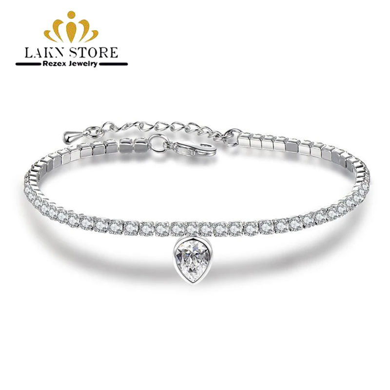 

Cubic Zirconia Crystal Adjustable Heart Tennis Bracelets For Couple Women Men Statement Bracelet Jewelry 2018 Pulseras Mujer
