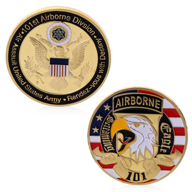 

Gold Plated USA 101st Airborne Division Commemorative Challenge Coin Collection