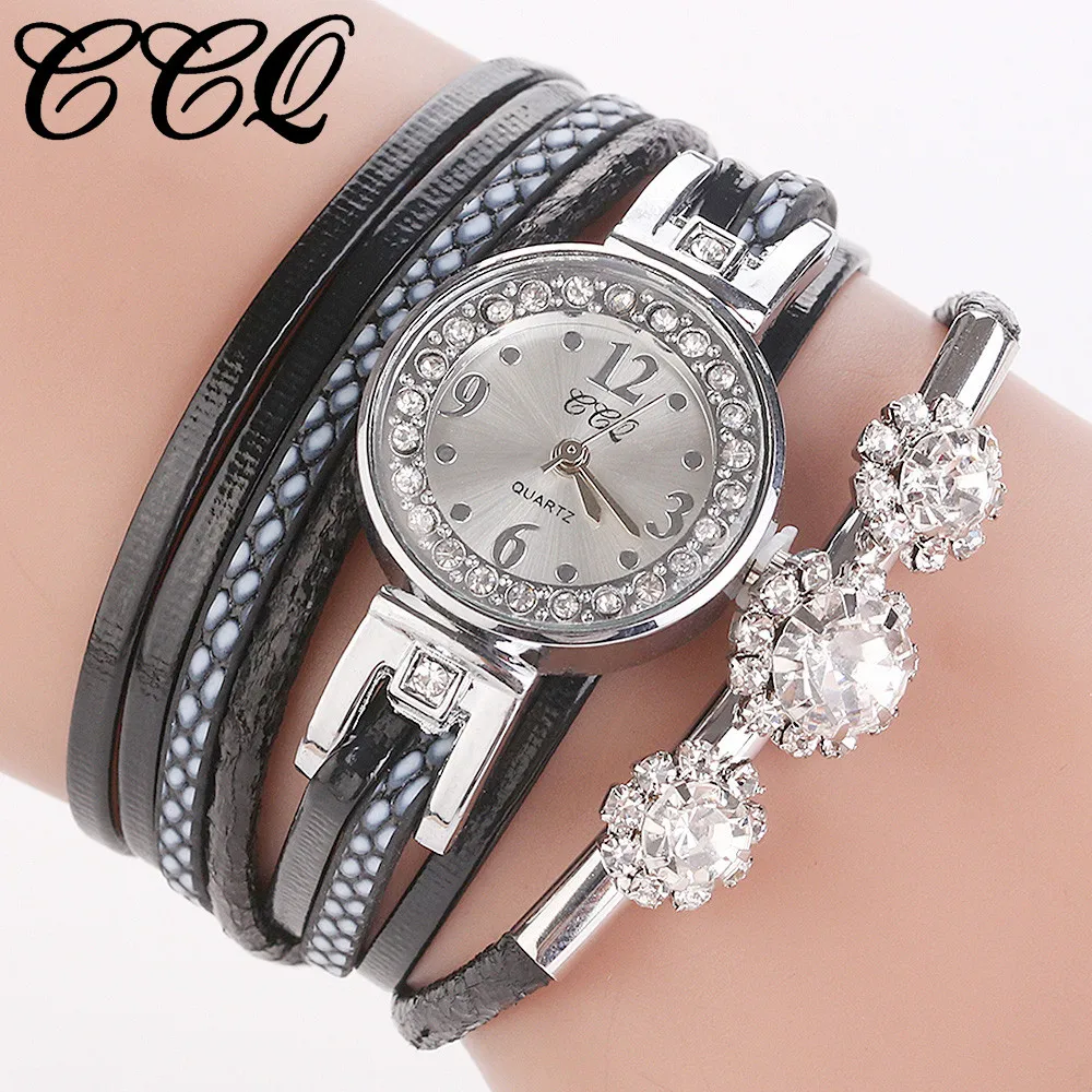 CCQ высококачественные красивые модные женские часы-браслет женские часы в стиле кэжуал Аналоговый кварцевые наручный браслет, ремешок женские часы 533