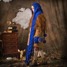 BomHCS шапочка шарф и перчатки с помпоном ручной работы зимние теплые толстые вязаные шапки