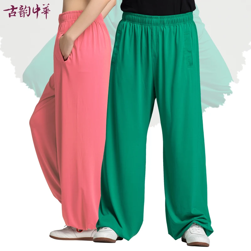 Тайцзи брюки для мужчин и женщин домашняя одежда брюки для занятий кунг-фу боевое искусство штаны для йоги