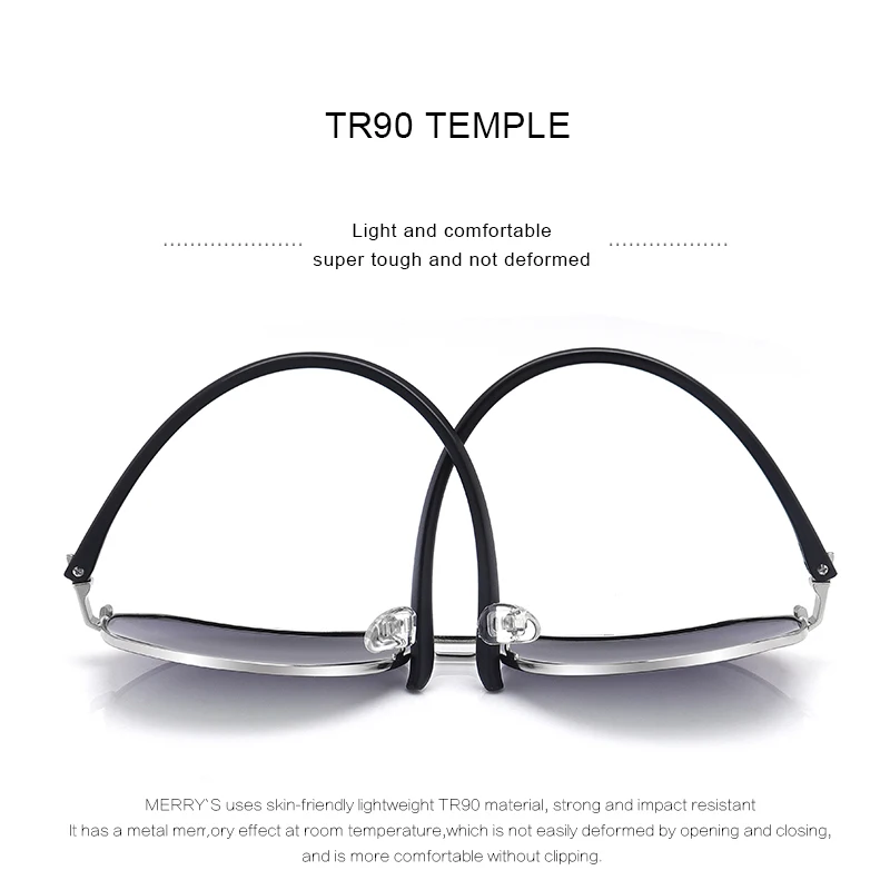 Skup MERRYS DESIGN mężczyźni klasyczne okulary pilotażowe rama lotnictwa HD spolaryzowane okulary do jazdy TR90 nogi ochrona UV400 S8057